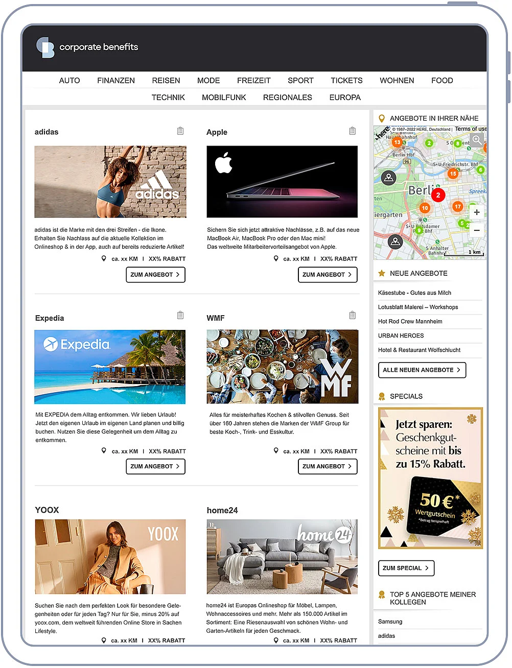 Corporate Benefits Plattform