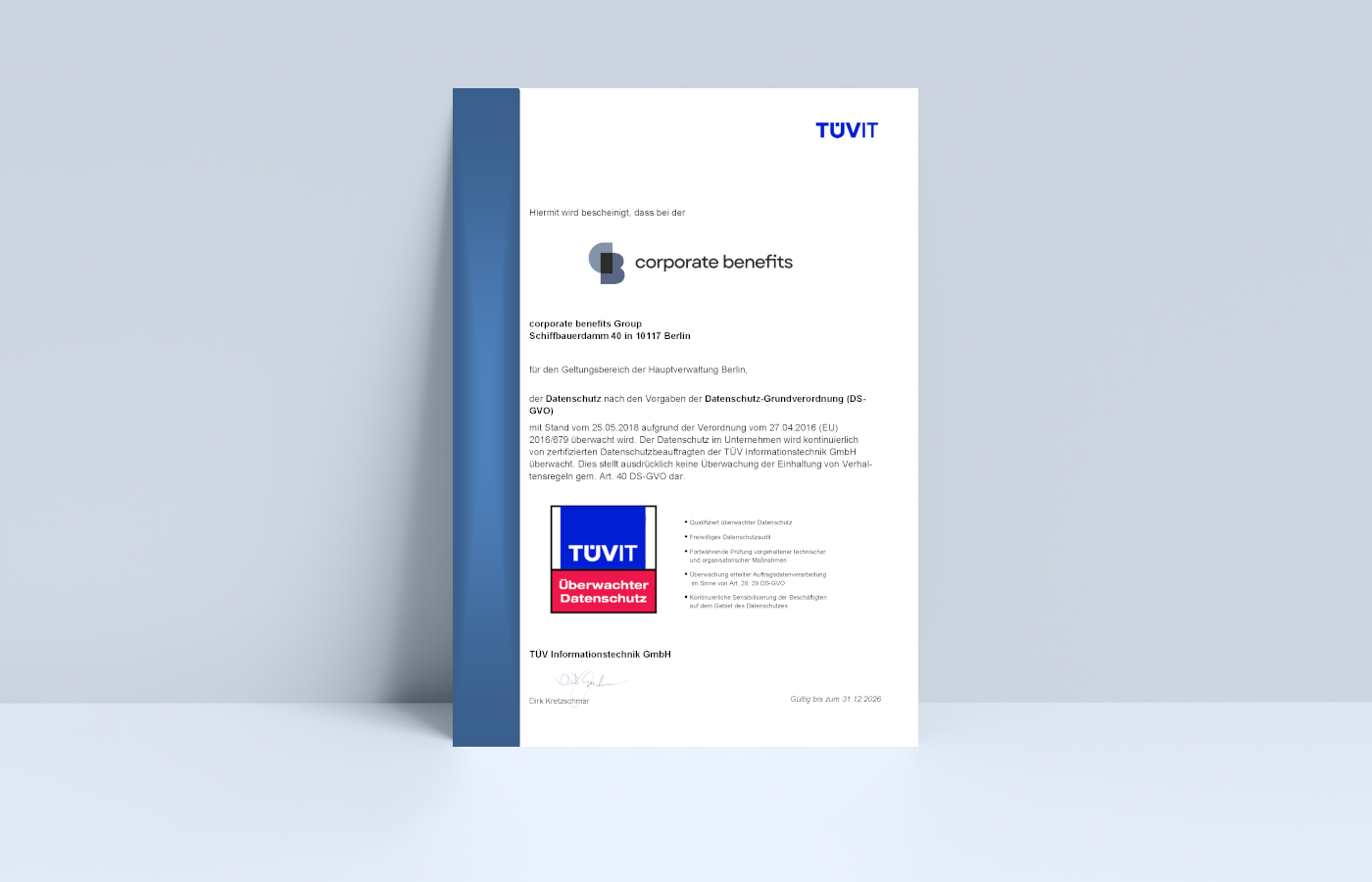 DE TUEV Nachweis 2026